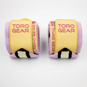 Titan Ultra Lift Pink Phanter wrist wraps, muñequeras de alta calidad L Size