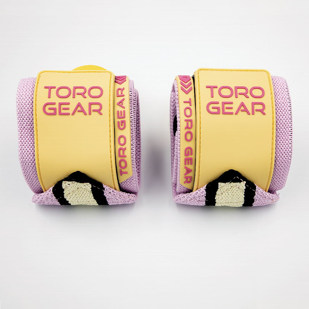 Titan Ultra Lift Pink Phanter wrist wraps, muñequeras de alta calidad L Size