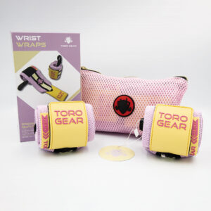 Titan Ultra Lift Pink Phanter wrist wraps, muñequeras de alta calidad